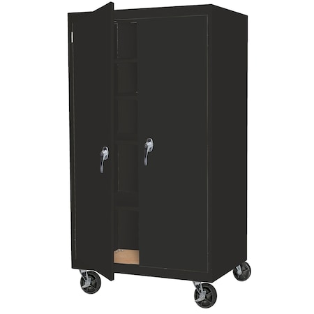 Steel Cabinets Usa Storage Cabinet, 36 in W, 78 in H, 24 in D, Black MAAH-36782RB-B